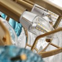 Loft Industry Modern - Rainbow Glass Chandelier